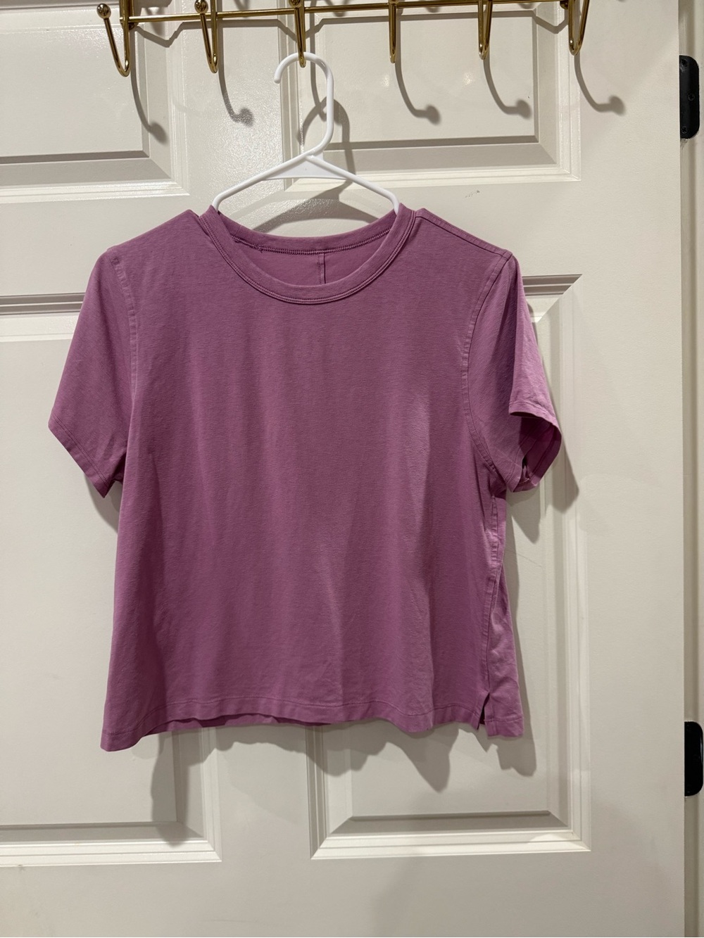 Purple Lululemon Cropped Tshirt